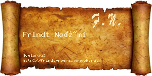 Frindt Noémi névjegykártya